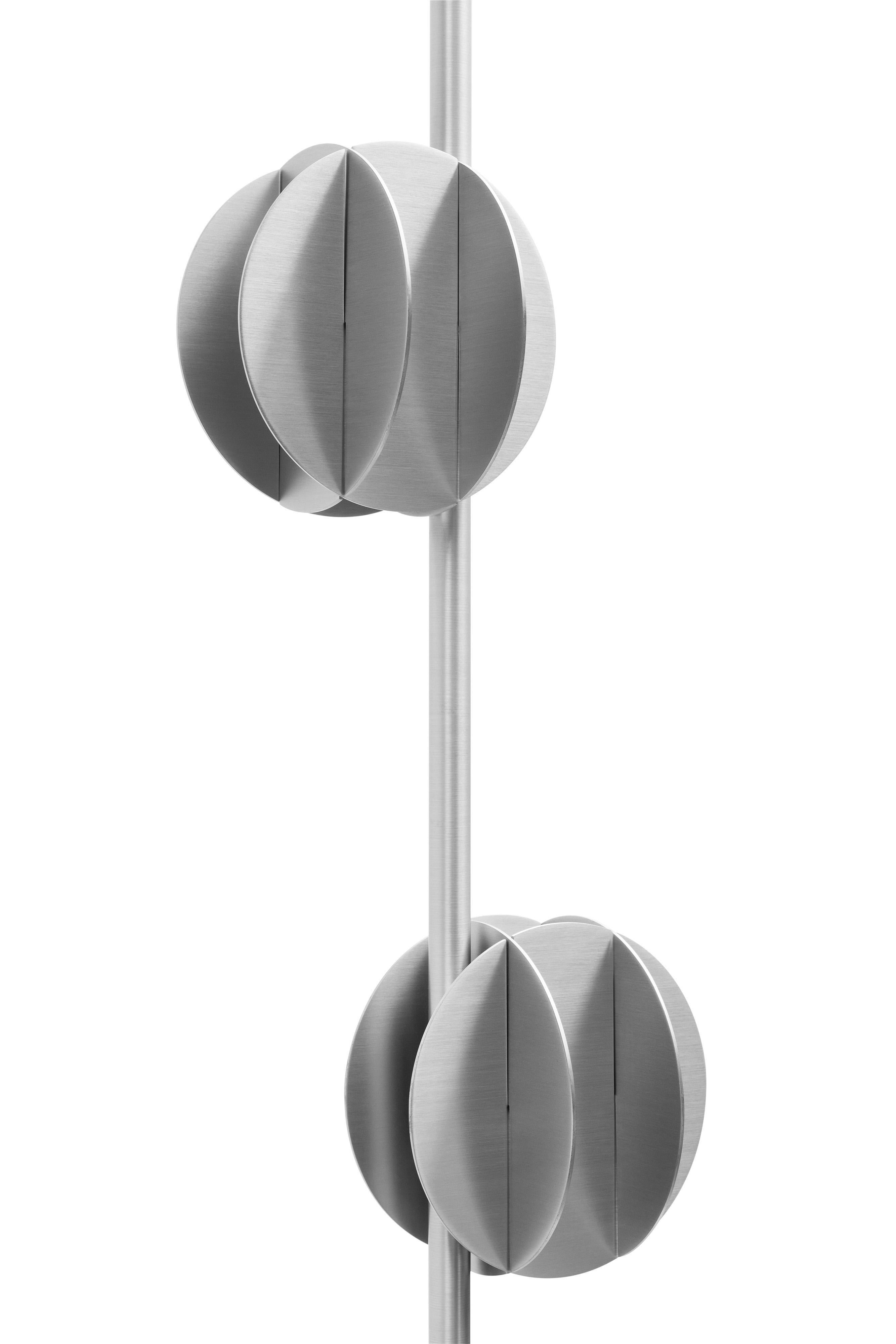 Contemporary Vertical Pendant 'EL Lamp CS3' by Noom, Stainless Steel In New Condition For Sale In Paris, FR