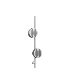 Contemporary Vertical Pendant 'EL Lamp CS3' by Noom, Stainless Steel