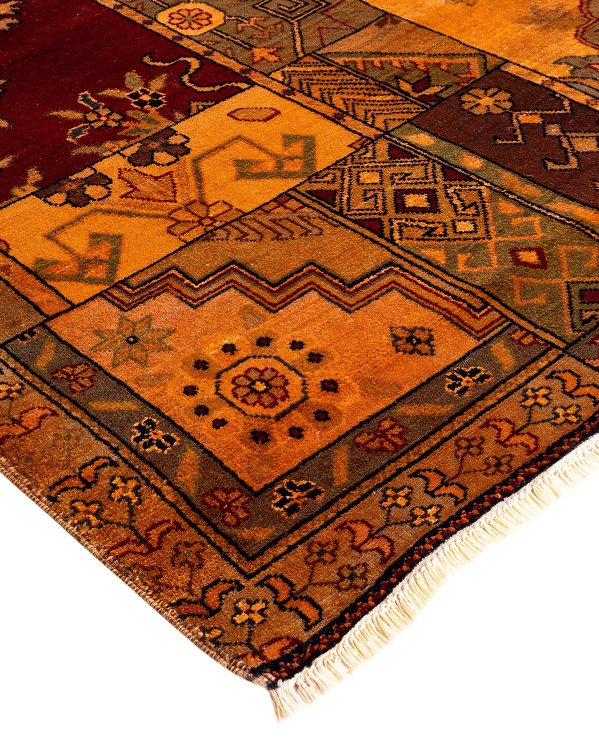 Vibrance rugs epitomize classic with a twist: traditional patterns overdyed in brilliant color. Each hand-knotted rug is washed in a 100%-natural botanical dye that reveals hidden nuances in the designs. These are rugs that transcend trends, and