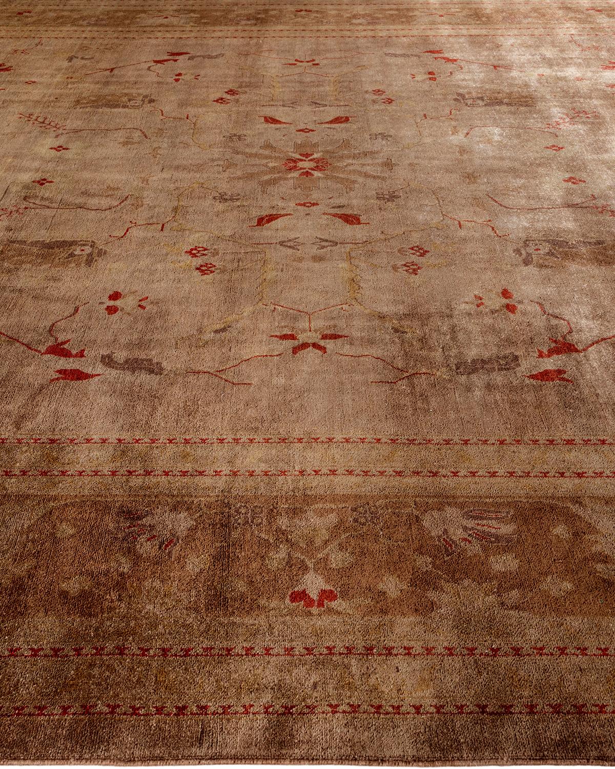 Alfombra de lana anudada a mano contemporánea Vibrance Beige en Nuevo estado para la venta en Norwalk, CT
