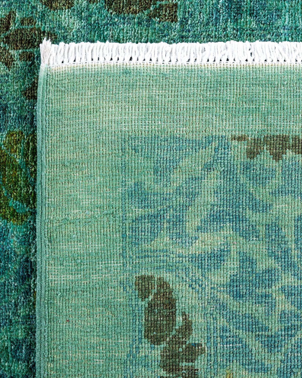 Alfombra contemporánea de lana anudada a mano Vibrance Azul Siglo XXI y contemporáneo en venta