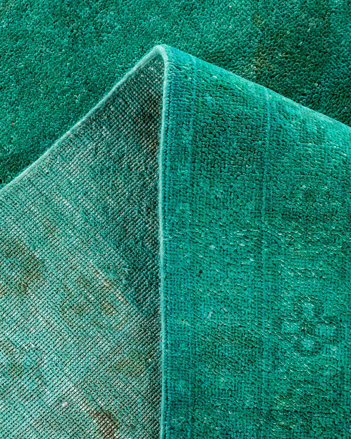 Lana Tappeto Vibrance Contemporaneo in lana annodata a mano di colore blu in vendita