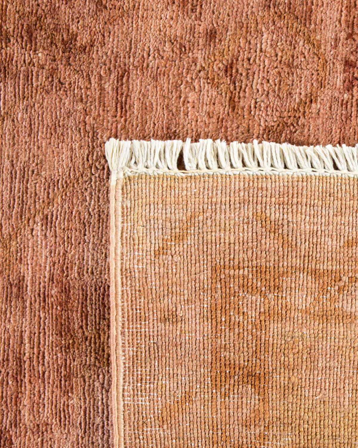 Alfombra de lana marrón anudada a mano Vibrance Contemporánea Siglo XXI y contemporáneo en venta