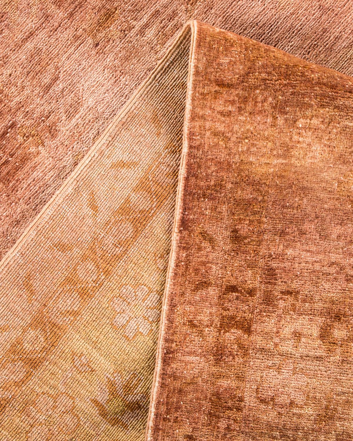 Alfombra de lana marrón anudada a mano Vibrance Contemporánea Lana en venta
