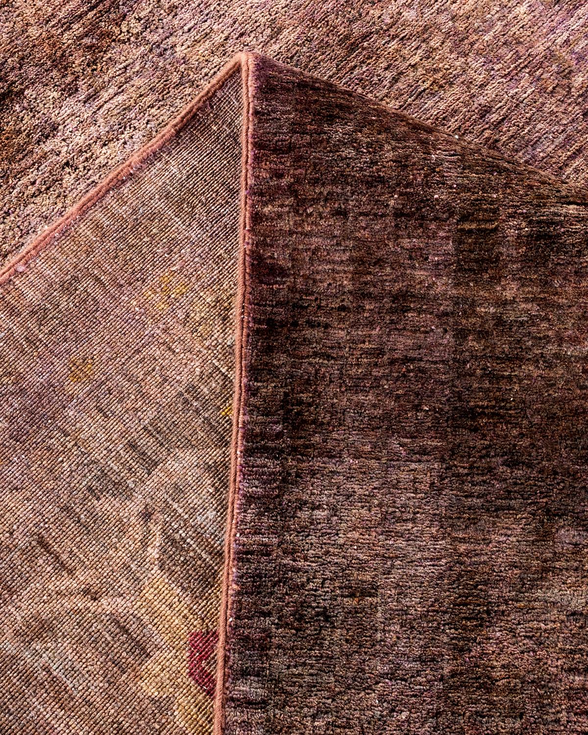 Alfombra de lana marrón anudada a mano Vibrance Contemporánea Lana en venta