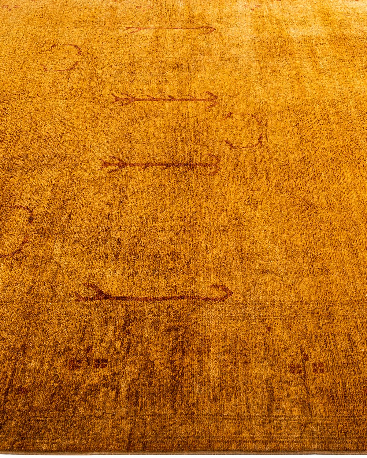 Tapis Contemporary Vibrance en laine nouée à la main or Neuf - En vente à Norwalk, CT