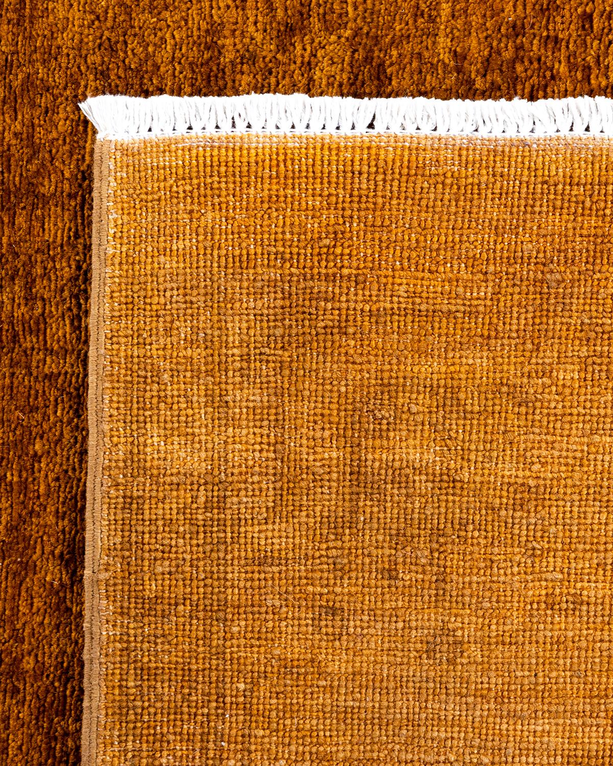 XXIe siècle et contemporain Tapis Contemporary Vibrance en laine nouée à la main or en vente