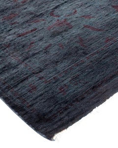 Contemporary Vibrance Hand Knotted Wool Gray Area Rug