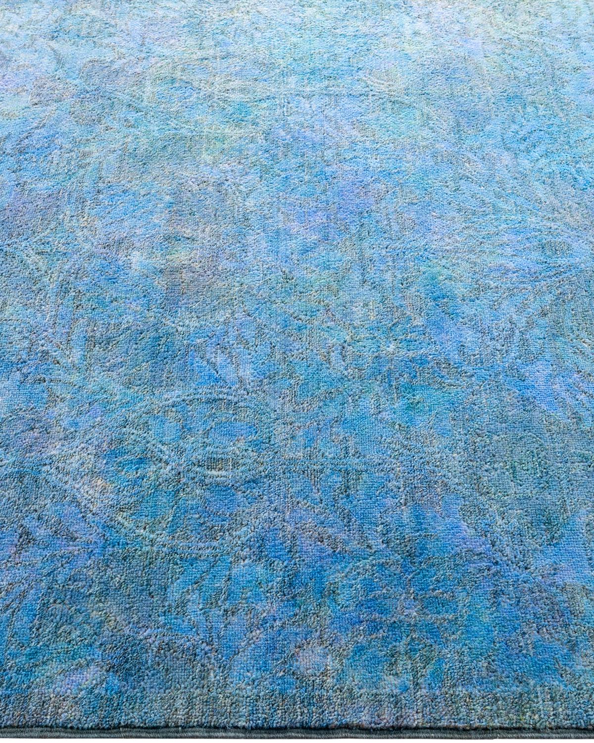 Contemporary Vibrance Hand Knotted Wool Gray Area Rug  im Zustand „Neu“ im Angebot in Norwalk, CT