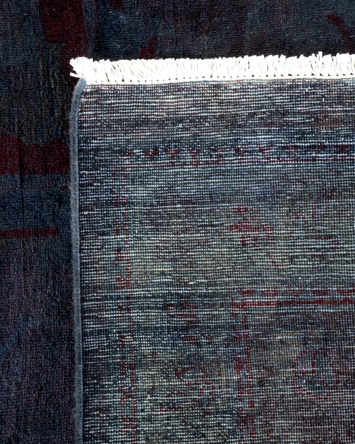 Contemporary Vibrance Hand Knotted Wool Gray Area Rug (21. Jahrhundert und zeitgenössisch) im Angebot