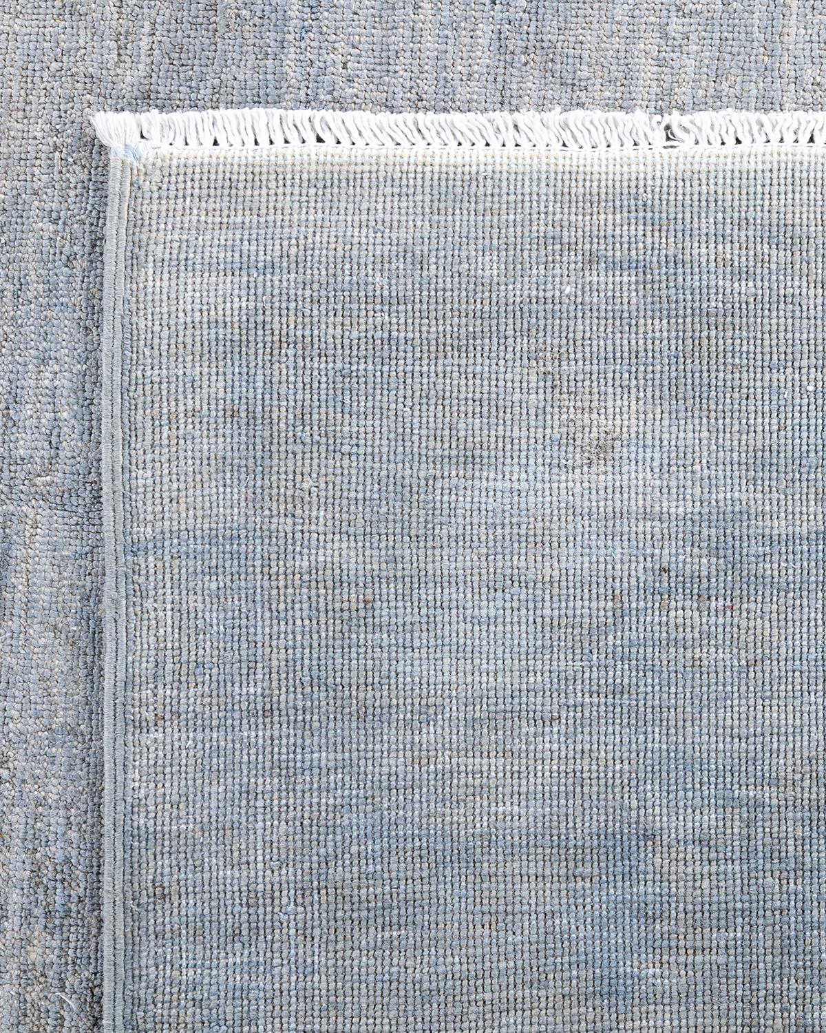 Contemporary Vibrance Hand Knotted Wool Gray Area Rug (21. Jahrhundert und zeitgenössisch) im Angebot
