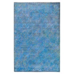 Contemporary Vibrance Hand Knotted Wool Gray Area Rug 
