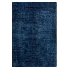 Contemporary Vibrance Hand Knotted Wool Gray Area Rug 