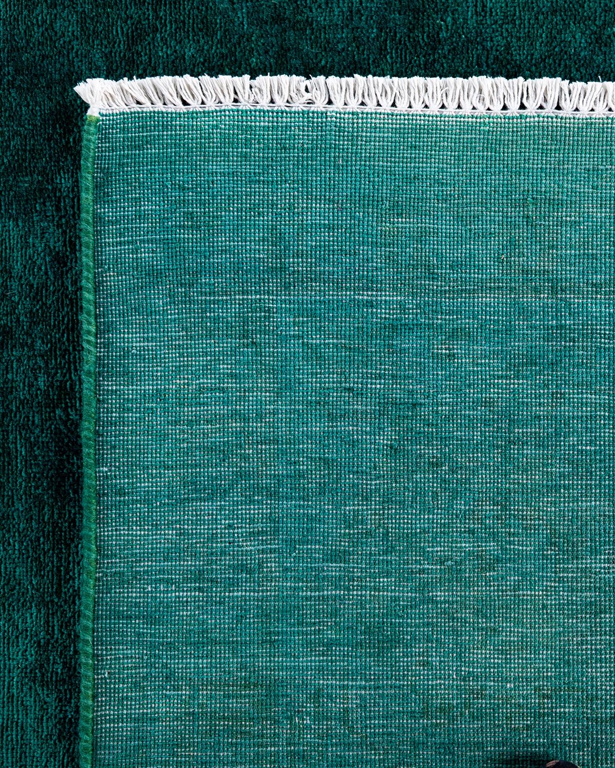 Alfombra verde de lana anudada a mano Contemporary Vibrance Siglo XXI y contemporáneo en venta
