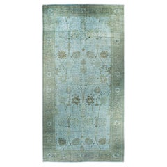 Contemporary Vibrance Hand Knotted Wool Light Blue Area Rug