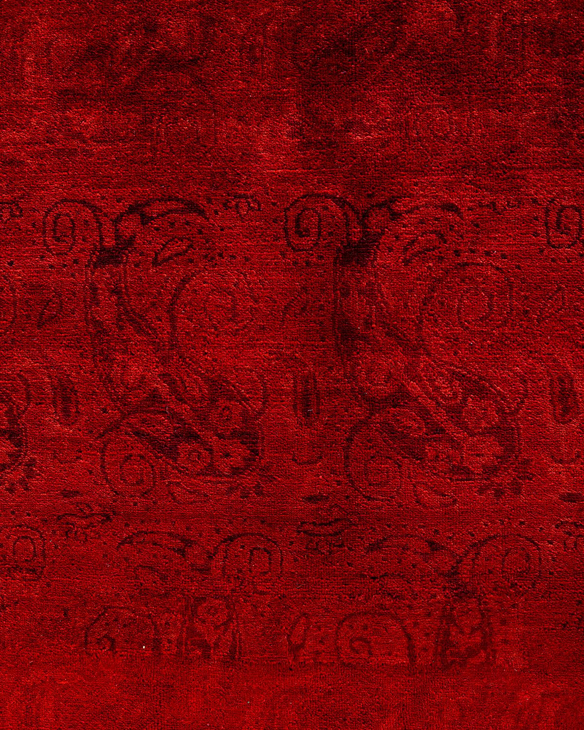 Alfombra anaranjada contemporánea de lana anudada a mano Vibrance Pakistaní en venta