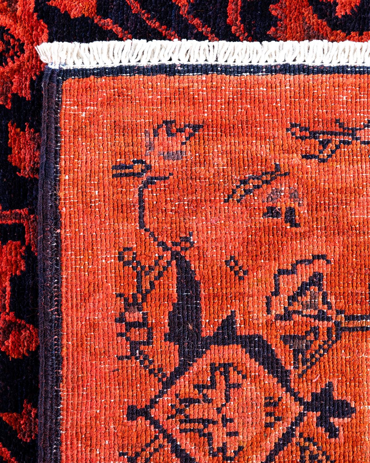 XXIe siècle et contemporain Tapis Contemporary Vibrance en laine nouée à la main Orange en vente