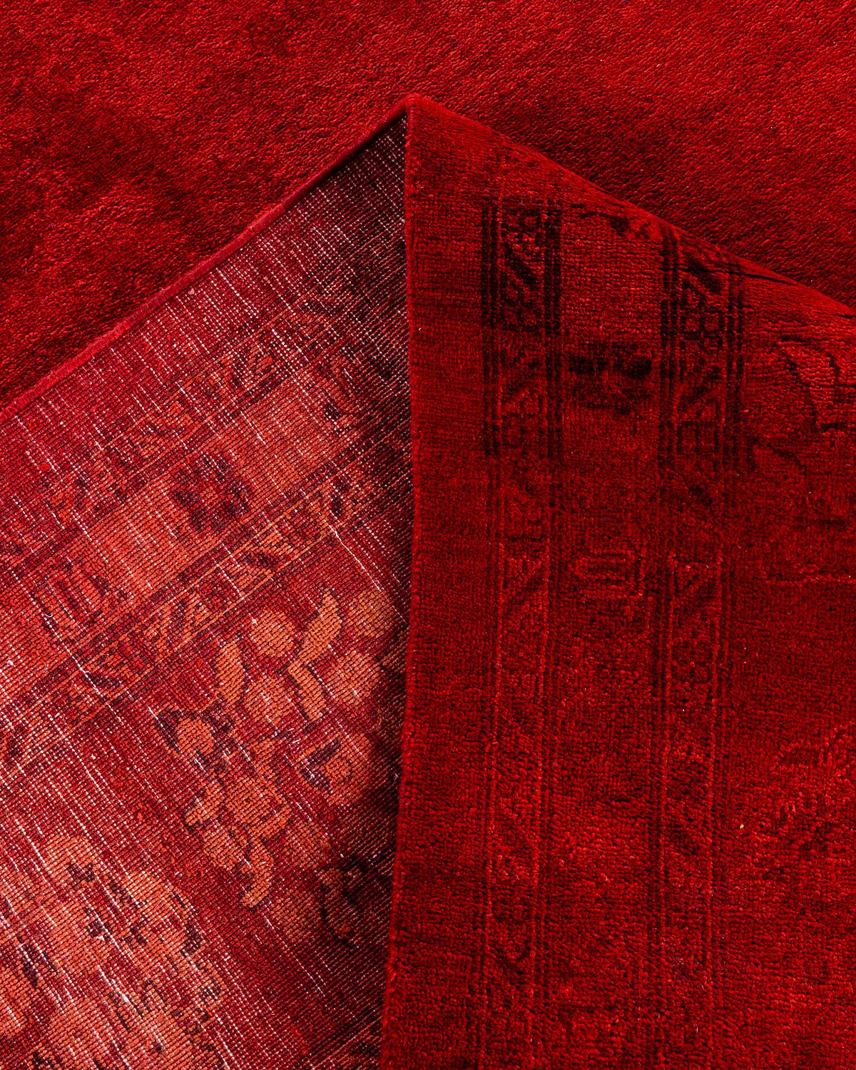 Alfombra anaranjada contemporánea de lana anudada a mano Vibrance Lana en venta