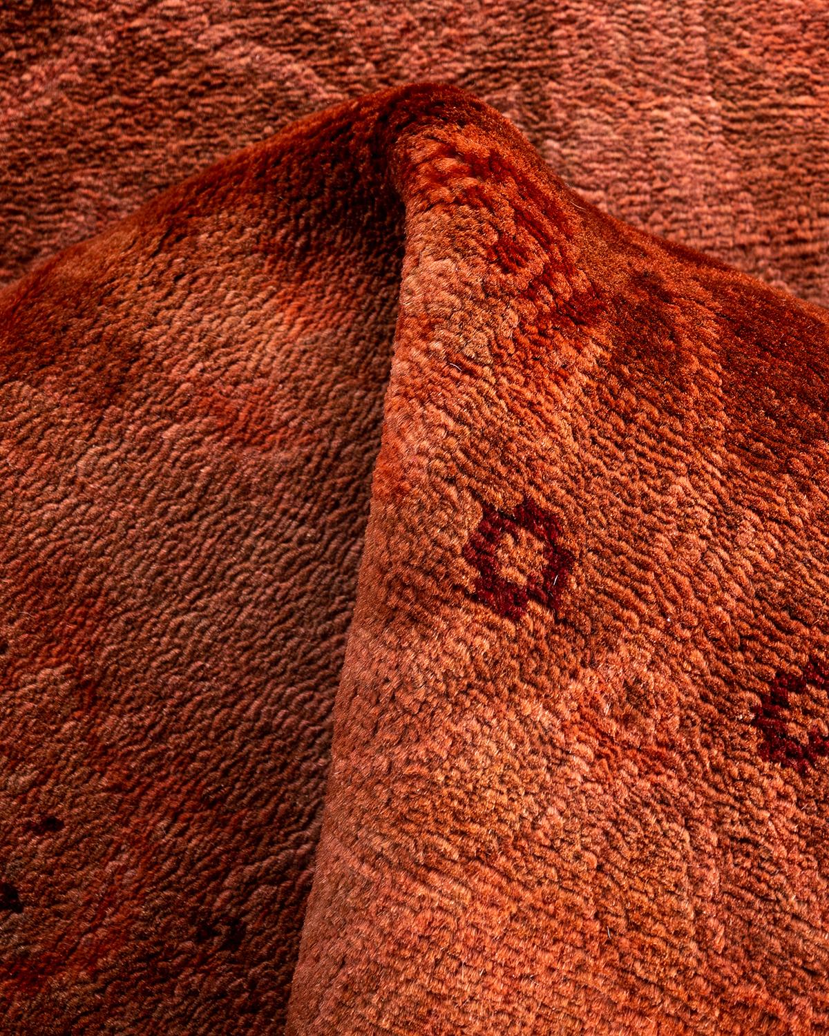 Contemporary Vibrance Orange Läufer aus handgeknüpfter Wolle  im Angebot 2