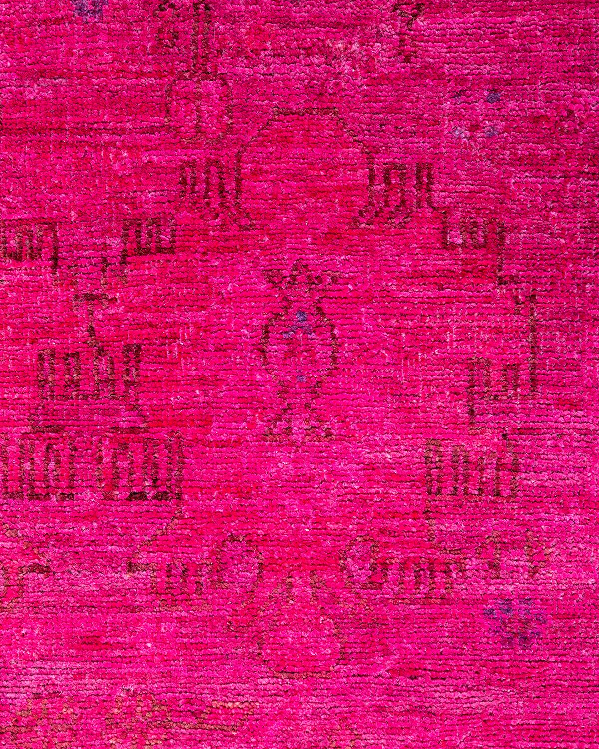 Alfombra contemporánea de lana anudada a mano Vibrance rosa Pakistaní en venta