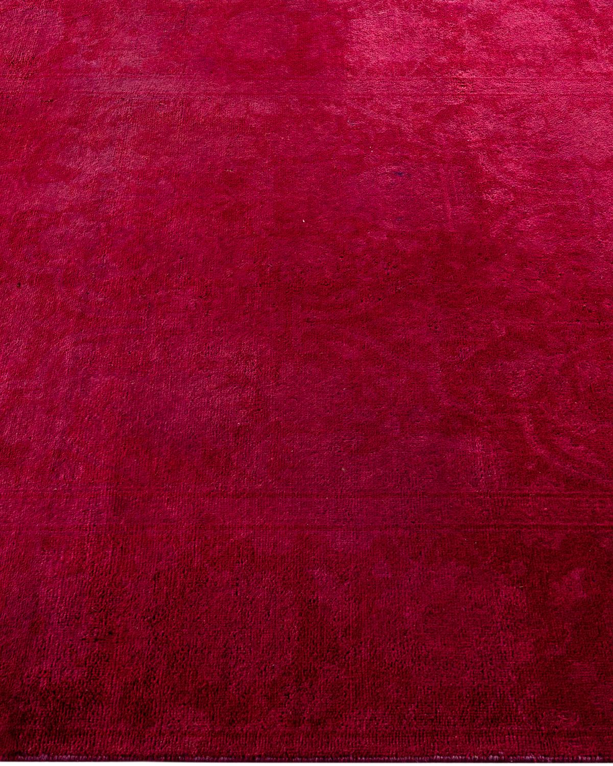 Contemporary Vibrance Hand Knotted Wool Pink Area Rug im Zustand „Neu“ im Angebot in Norwalk, CT