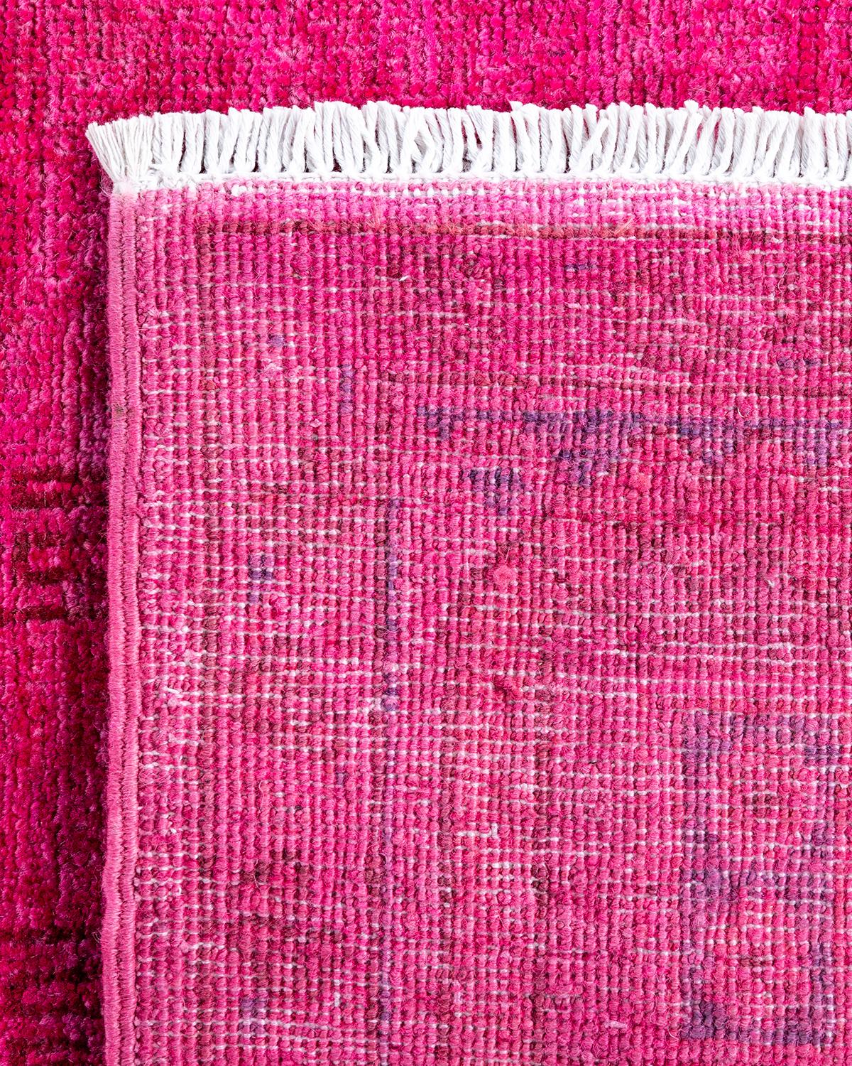 Alfombra contemporánea de lana anudada a mano Vibrance rosa Siglo XXI y contemporáneo en venta