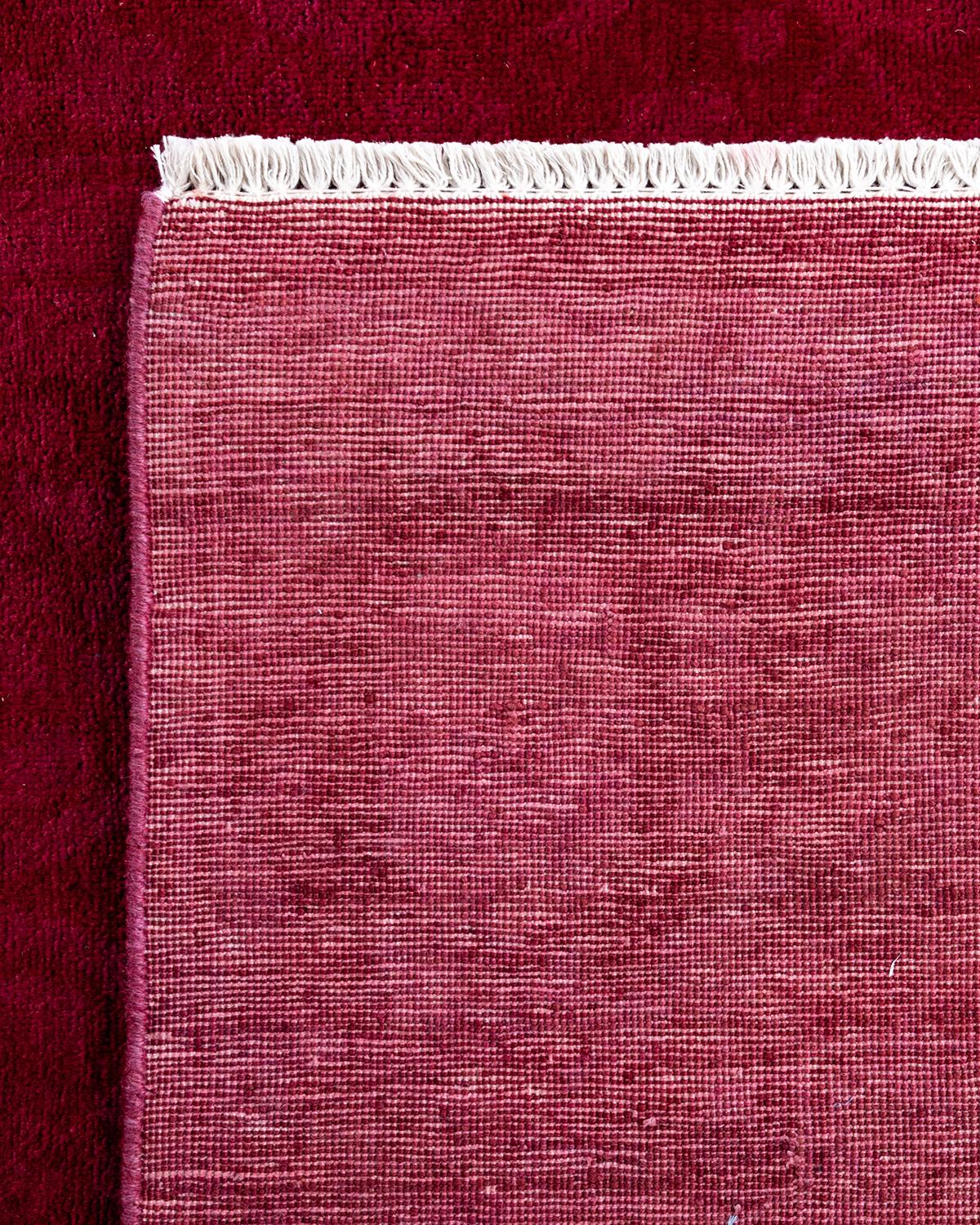 Contemporary Vibrance Hand Knotted Wool Pink Area Rug (21. Jahrhundert und zeitgenössisch) im Angebot