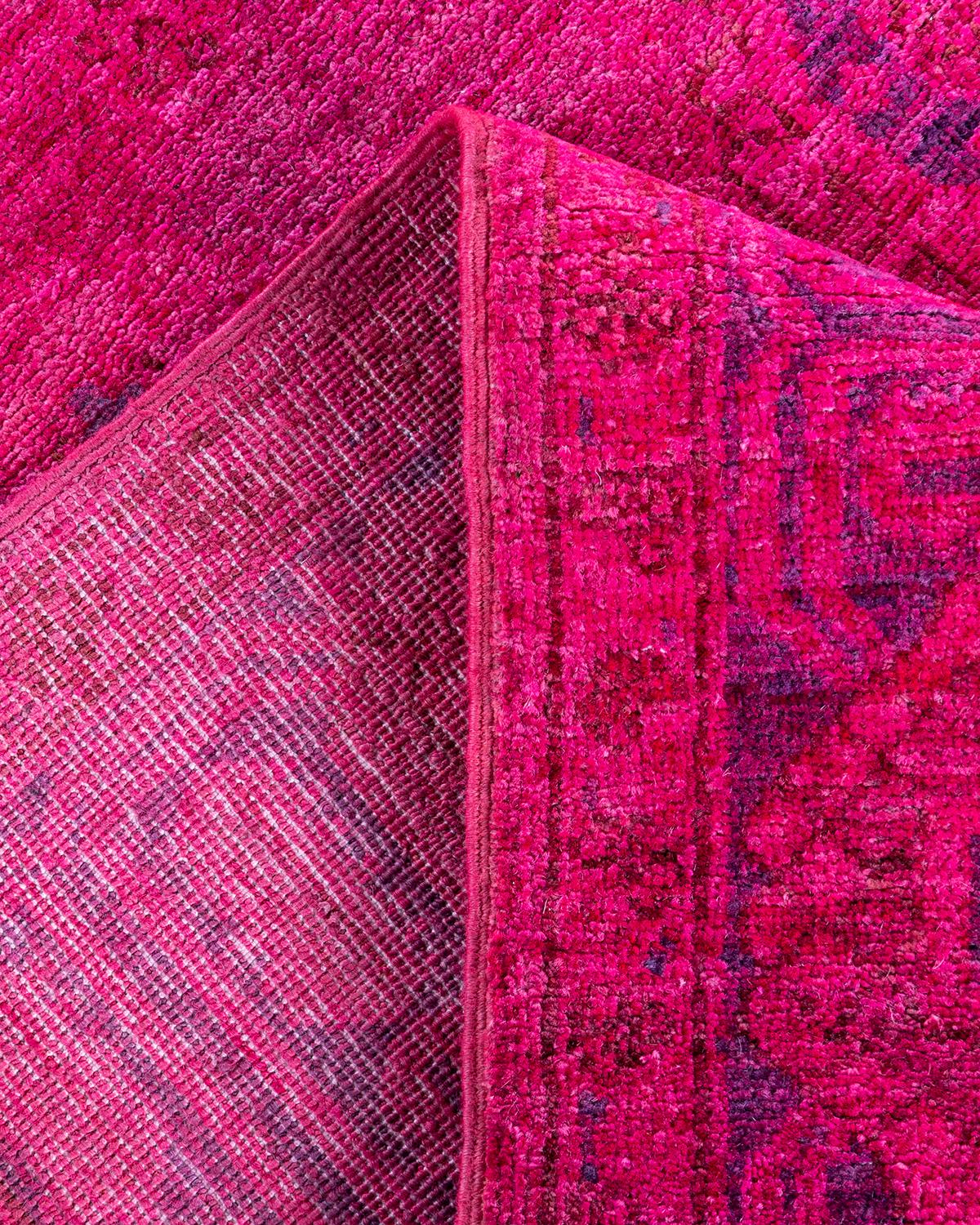 Alfombra contemporánea de lana anudada a mano Vibrance rosa Lana en venta