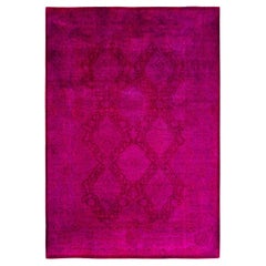Contemporary Vibrance Hand Knotted Wool Pink Area Rug 
