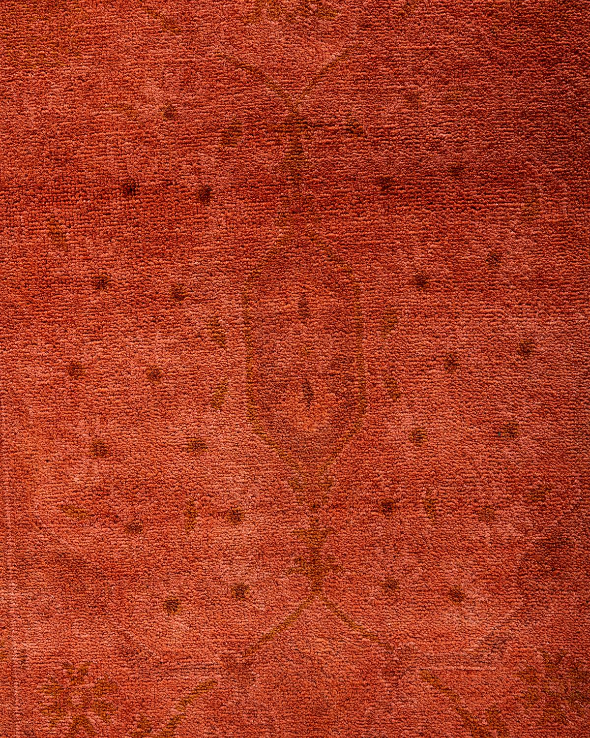 Pakistanais Tapis de course contemporain en laine nouée à la main Vibrance rose en vente