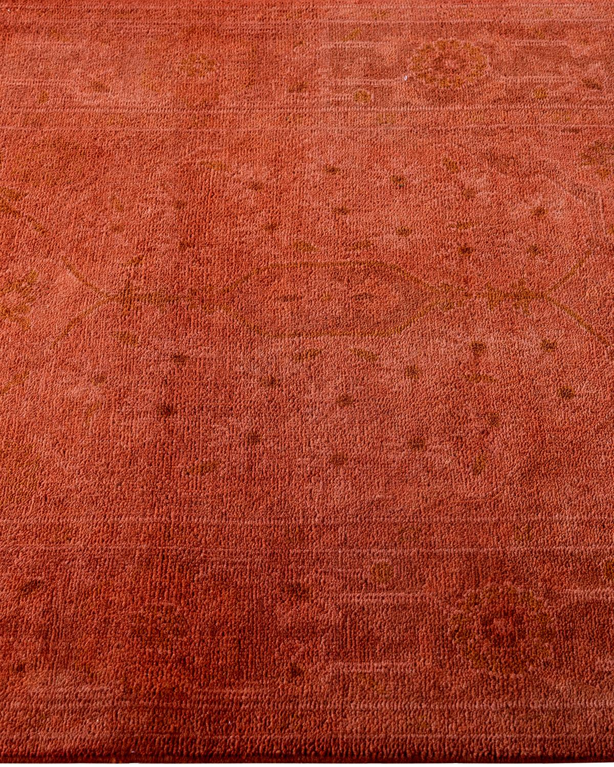 Tapis de course contemporain en laine nouée à la main Vibrance rose Neuf - En vente à Norwalk, CT