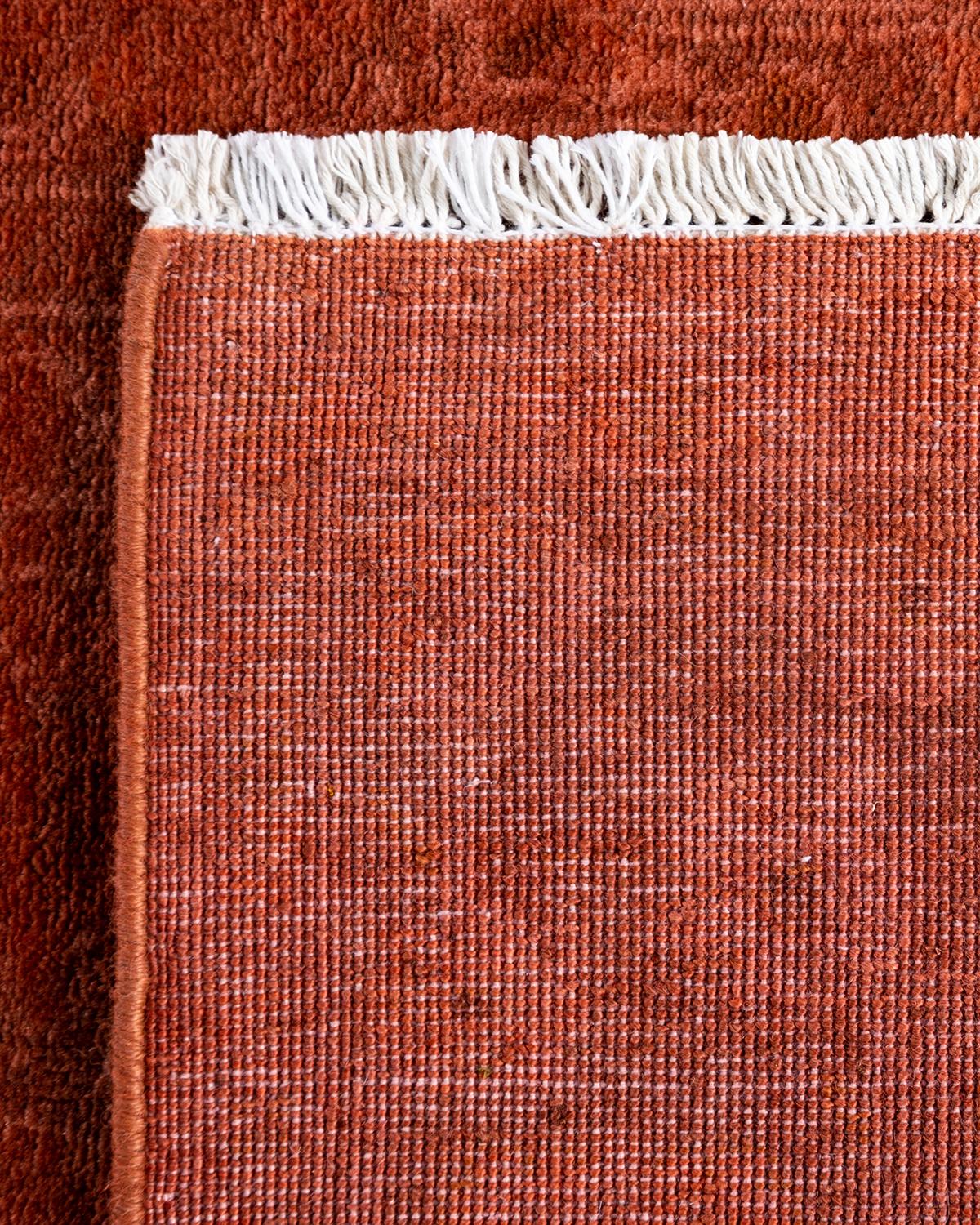XXIe siècle et contemporain Tapis de course contemporain en laine nouée à la main Vibrance rose en vente