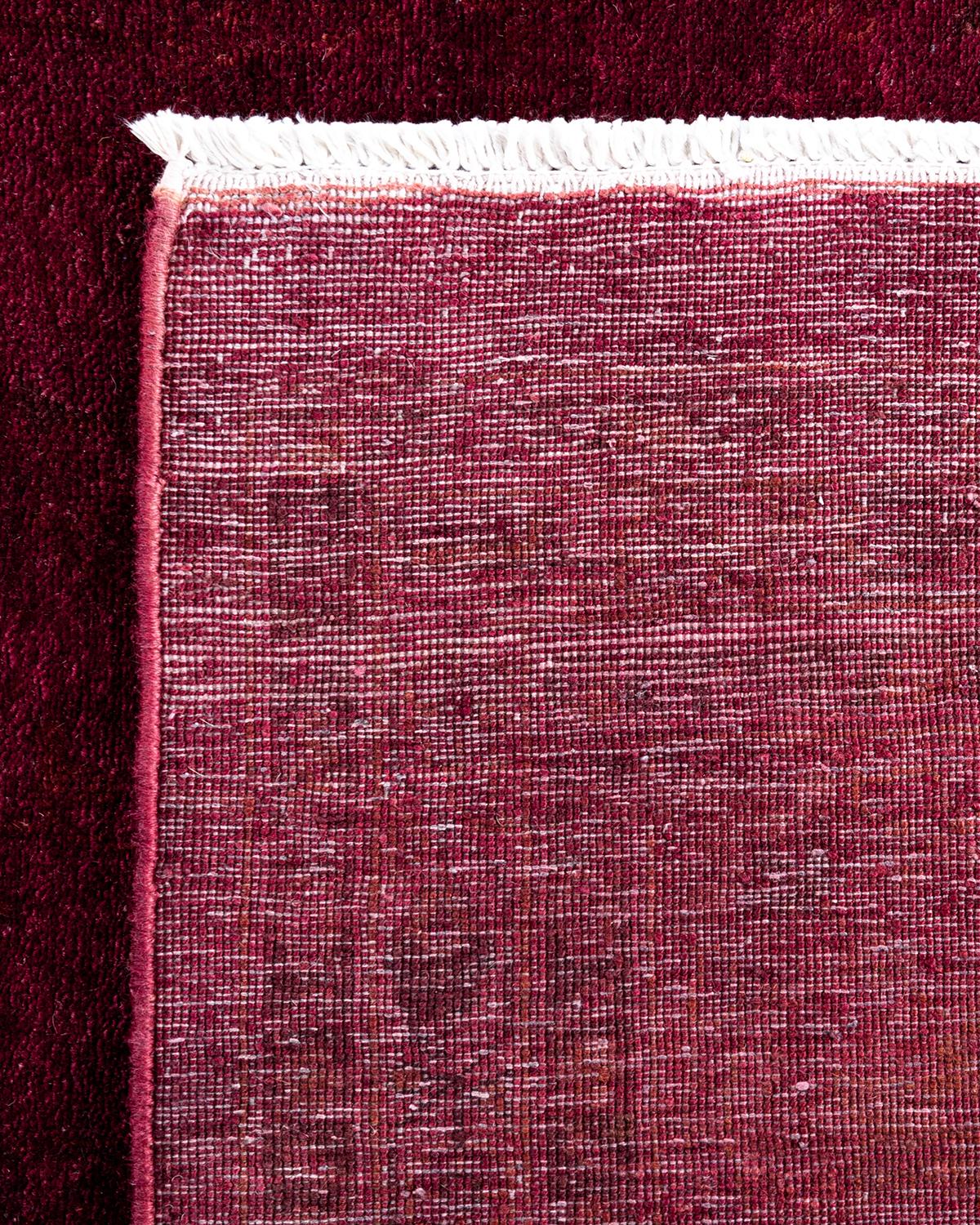 Contemporary Vibrance Handgeknüpfter Wollteppich in Rot  (21. Jahrhundert und zeitgenössisch) im Angebot