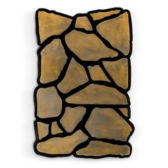 Contemporary Vintage Brass Metal Wall Sculpture
