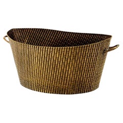 Contemporary Vintage Brass Metal Wine Cooler