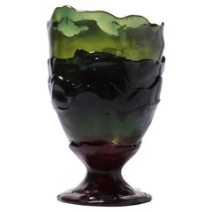 Contemporary Vintage Gaetano Pesce Big Collina Vase L Resin Green Ruby