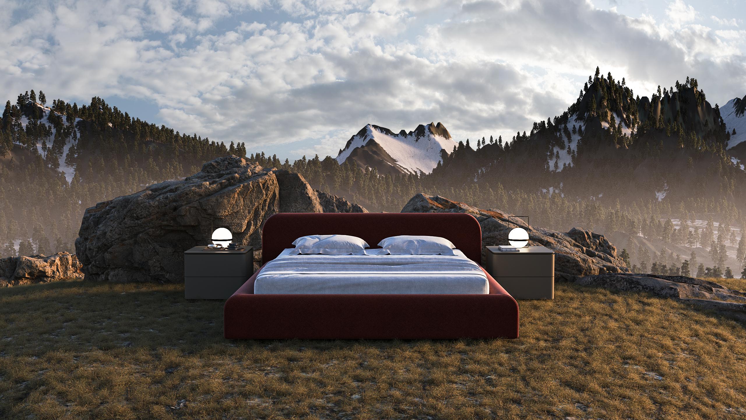 Cama contemporánea 