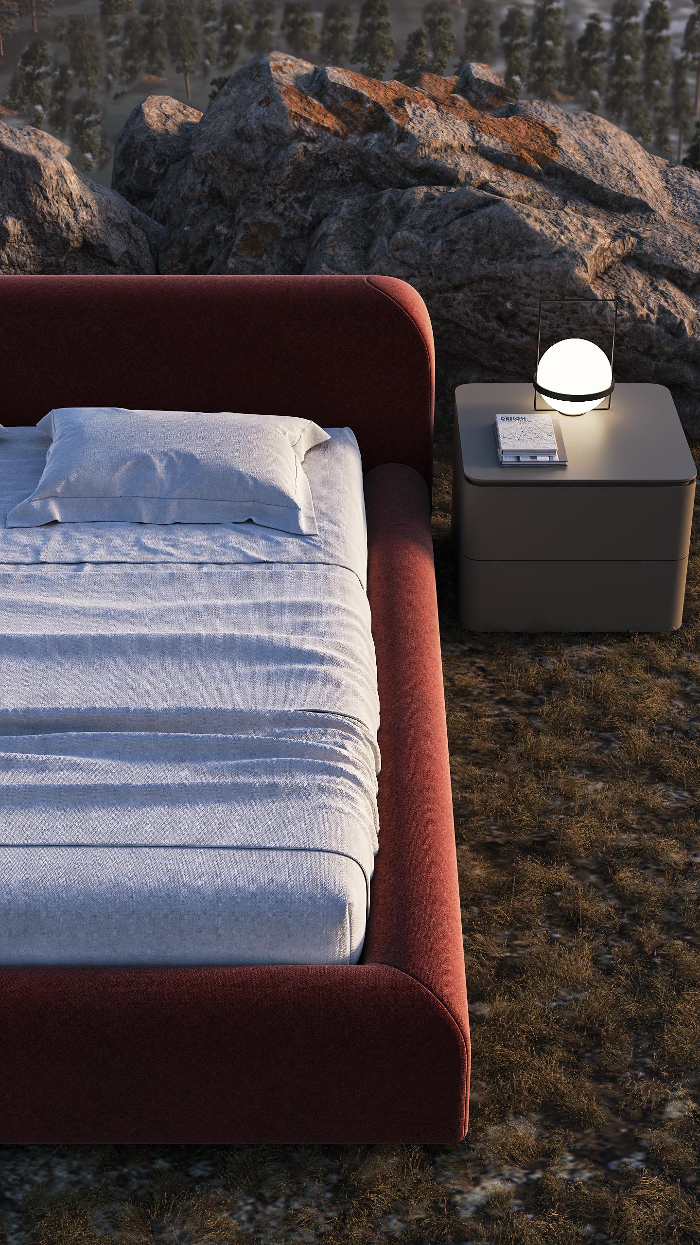 Cama contemporánea 