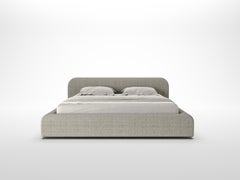 Contemporary Bed 'Viva' in Italian Fabric by Palo Nero