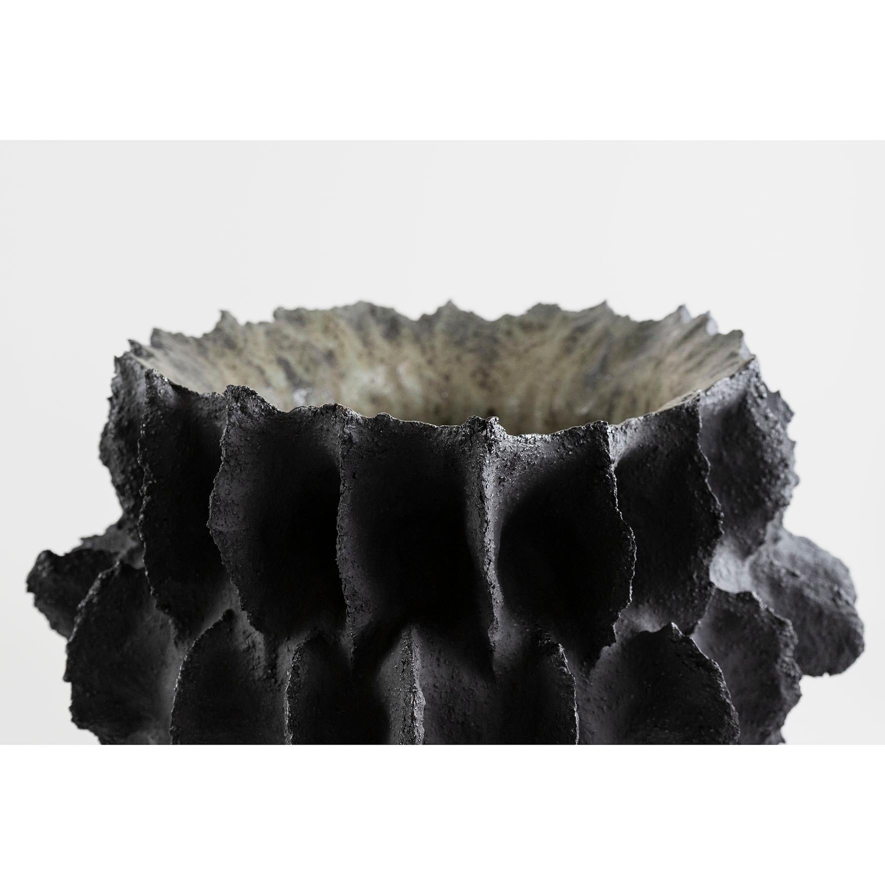 Hand-Crafted Contemporary Vocanic Clay N-1237 KUWABATA Series Vessel For Sale