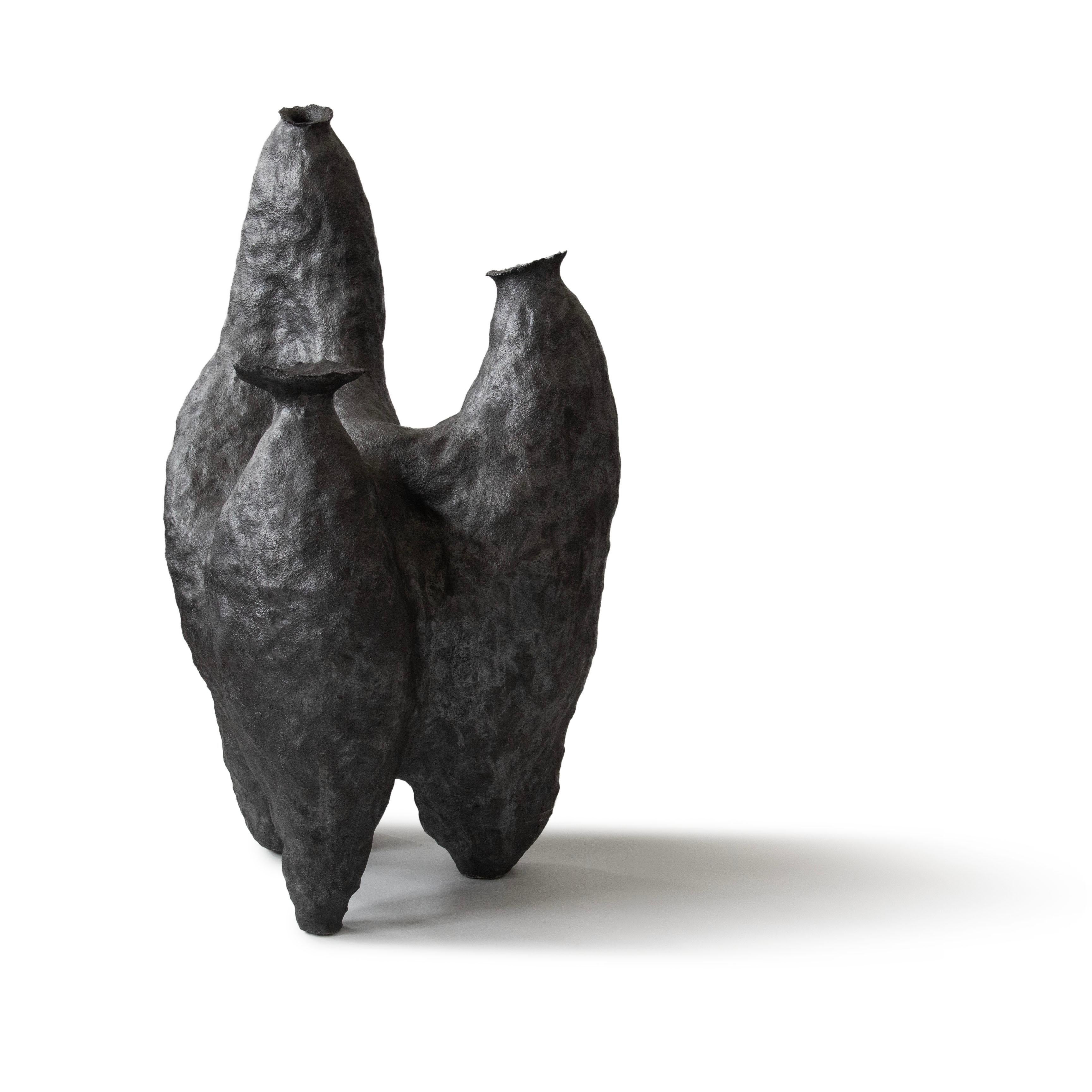 Belga Vaso Vocanic Clay V-0717 Contemporary in vendita
