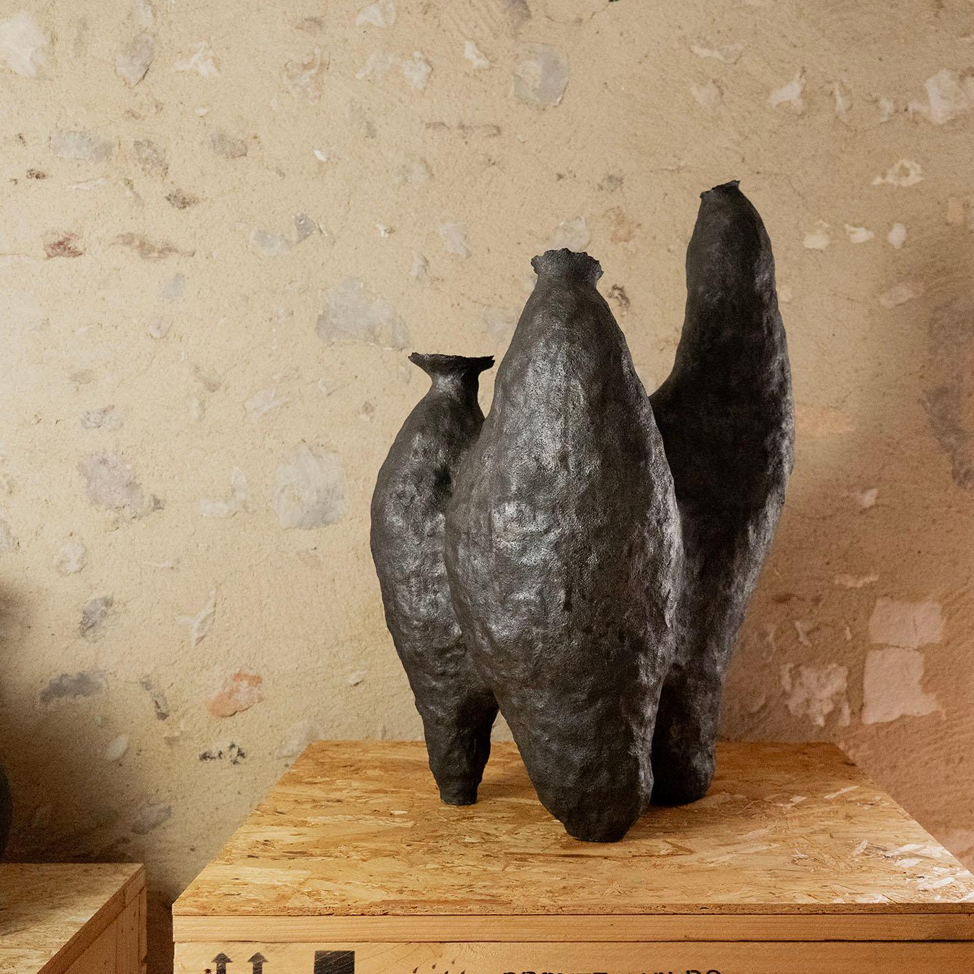 XXI secolo e contemporaneo Vaso Vocanic Clay V-0717 Contemporary in vendita