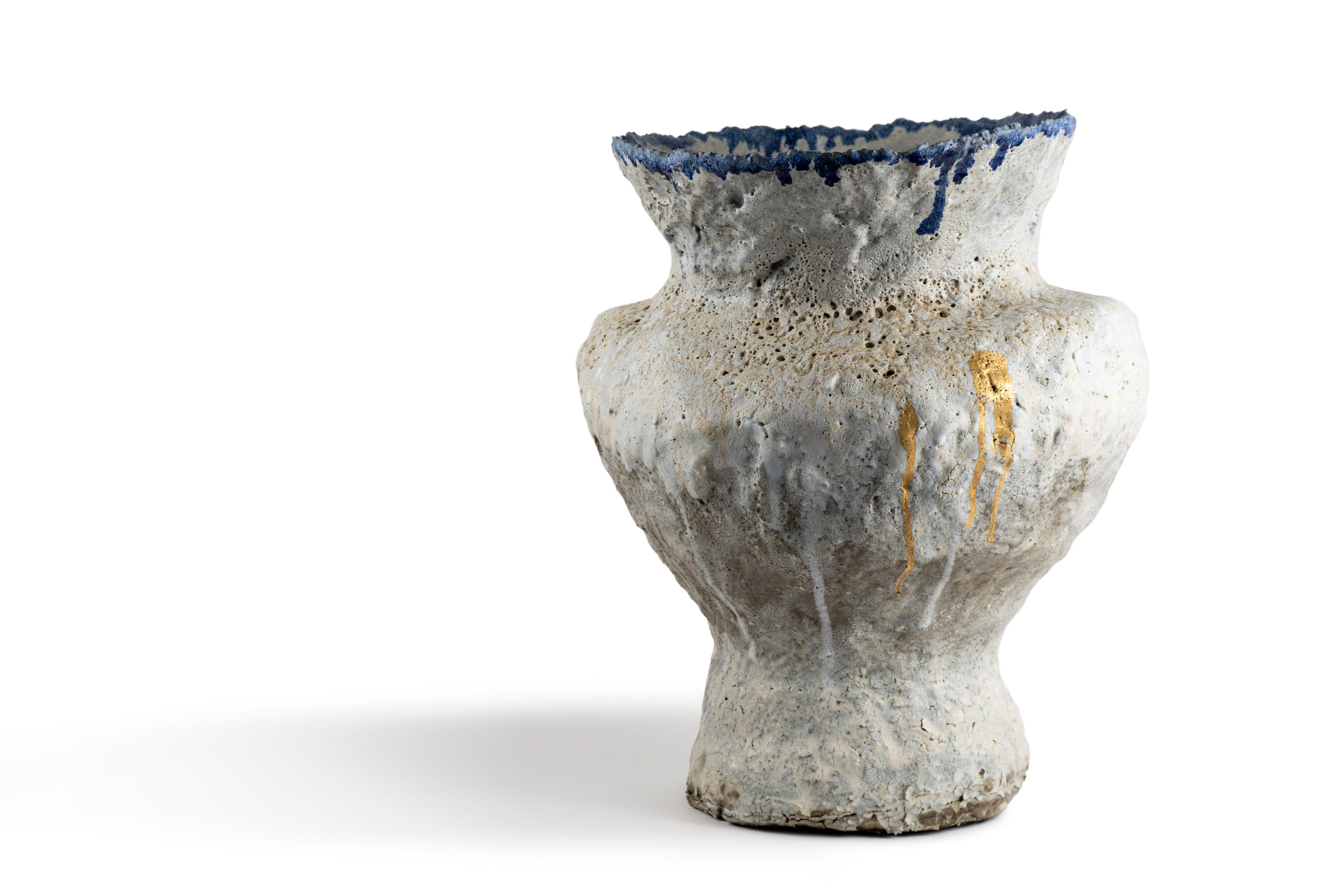 Belgian Contemporary Vocanic Clay V-1253 PASTORAL Series Vessel For Sale