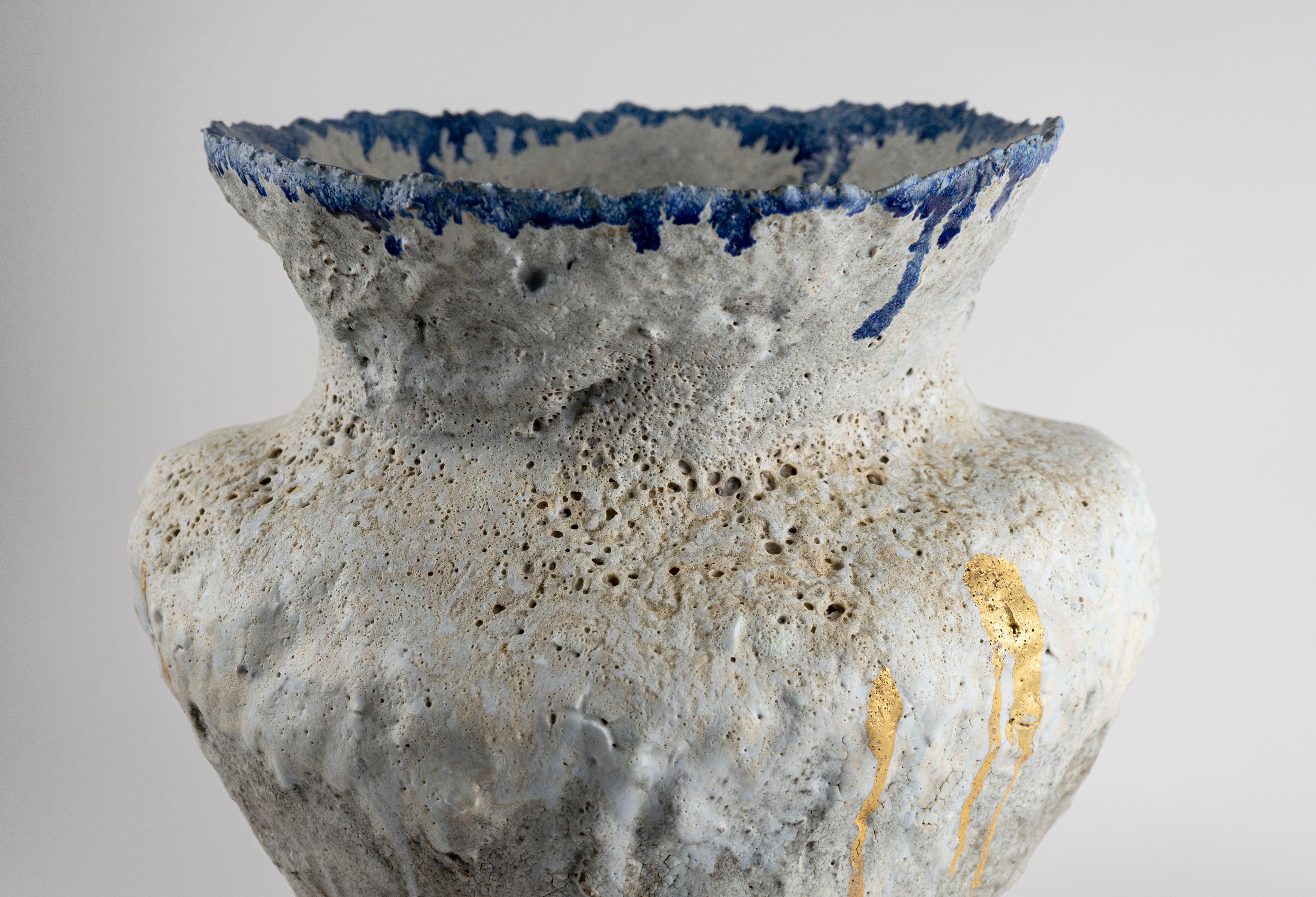 Ceramic Contemporary Vocanic Clay V-1253 PASTORAL Series Vessel For Sale