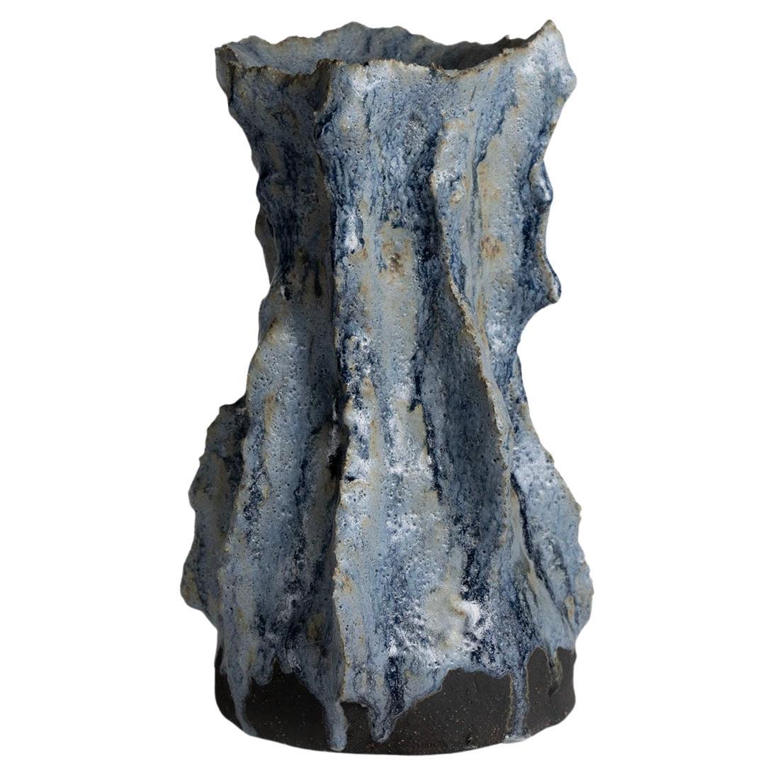Vaso contemporaneo in argilla vocanica V-1317 Serie KUWABATA