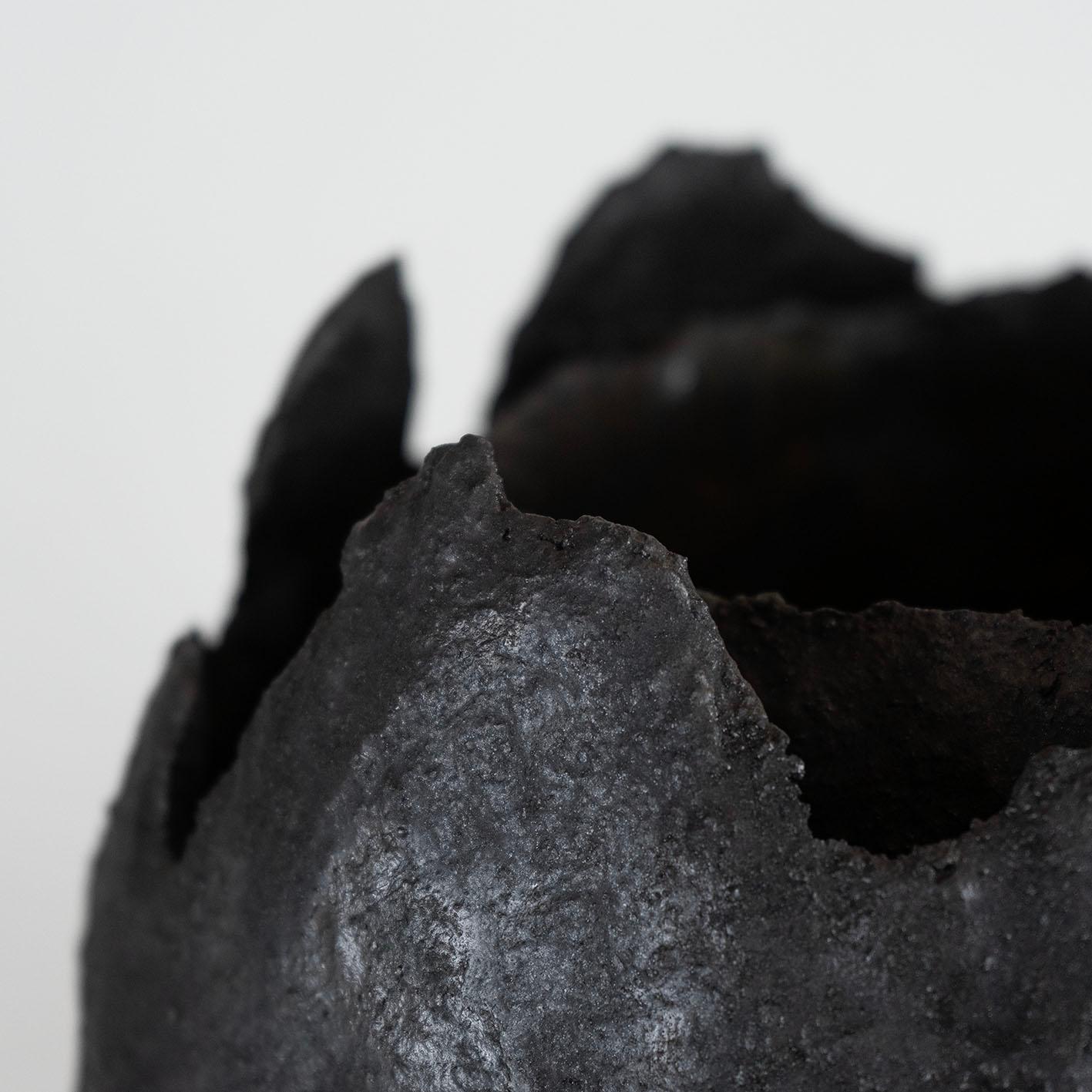 Ceramic Contemporary Vocanic Clay V-1349 BOBO Series Vessel For Sale