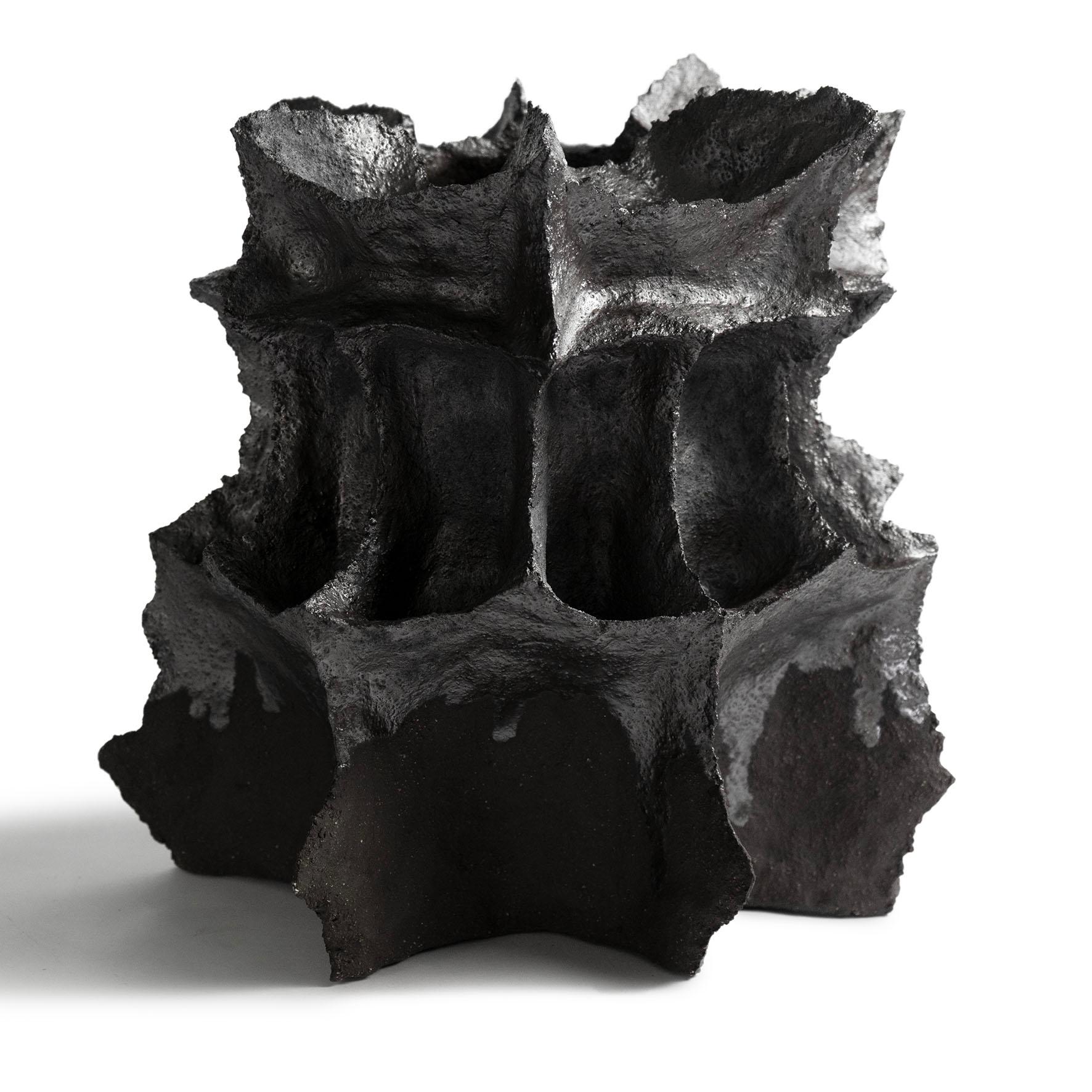 Belgian Contemporary Vocanic Clay V-1387 KUWABATA Series Vessel For Sale