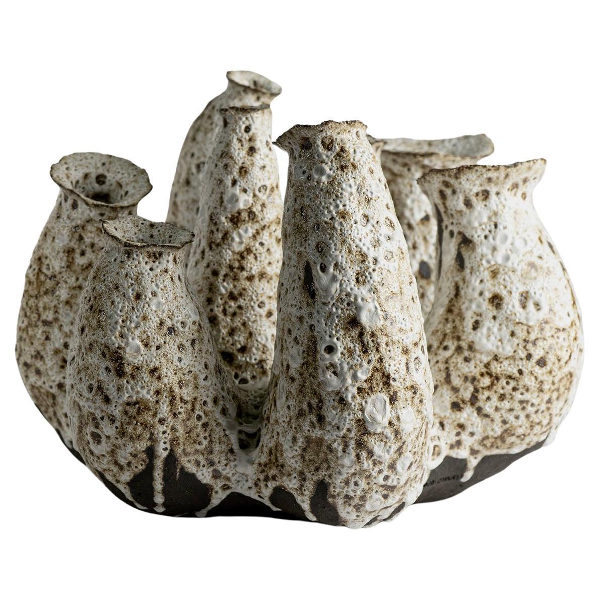 Contemporary Vocanic Clay V-1409 Berbère Series Gefäß im Angebot