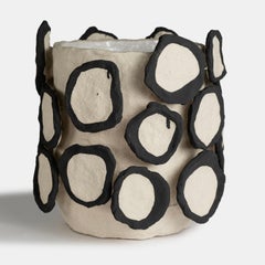 Recipiente contemporáneo de barro cocido V-1418 Serie BOBO