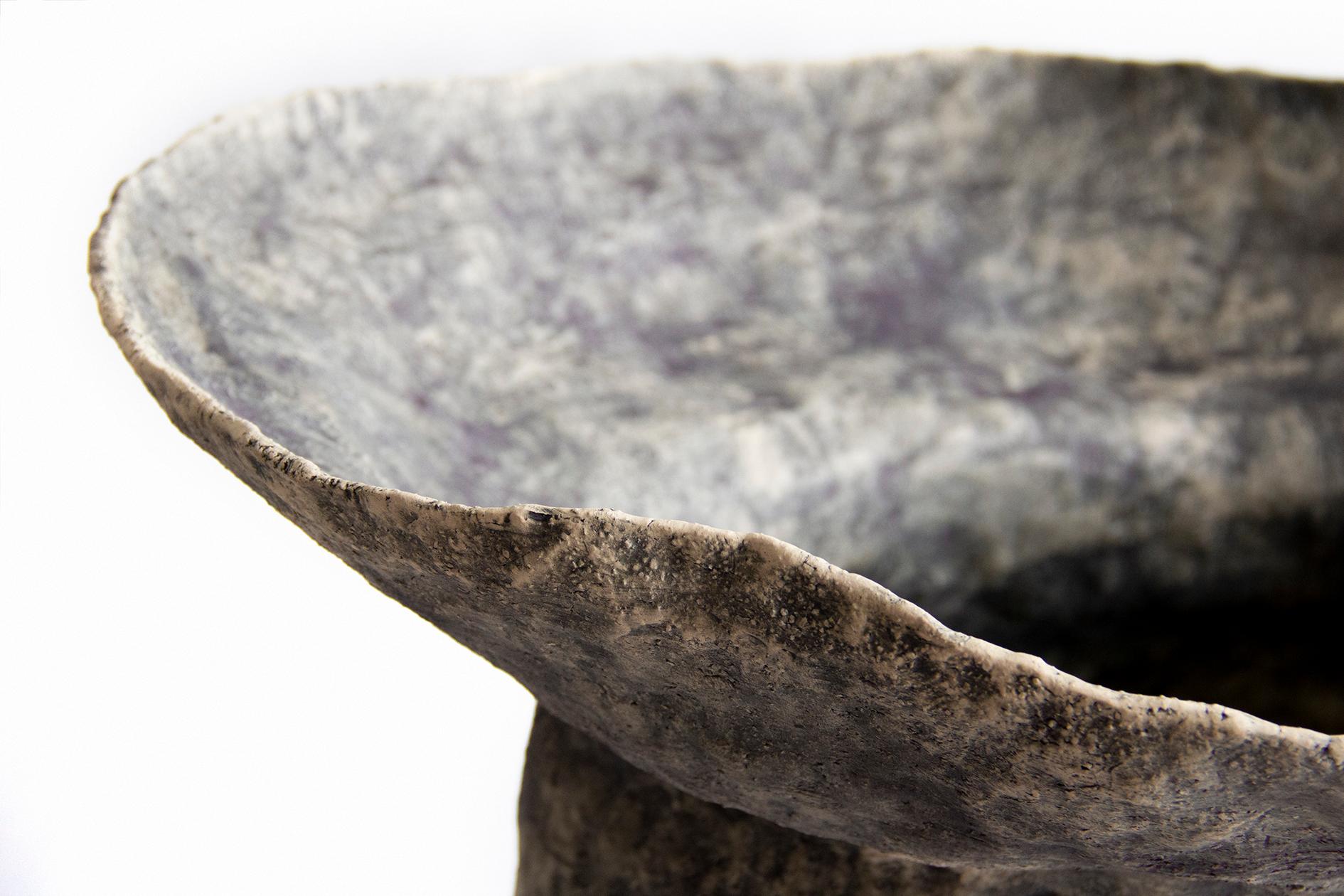 Recipiente contemporáneo de barro cocido W-0920 Serie Berbère Hecho a mano en venta